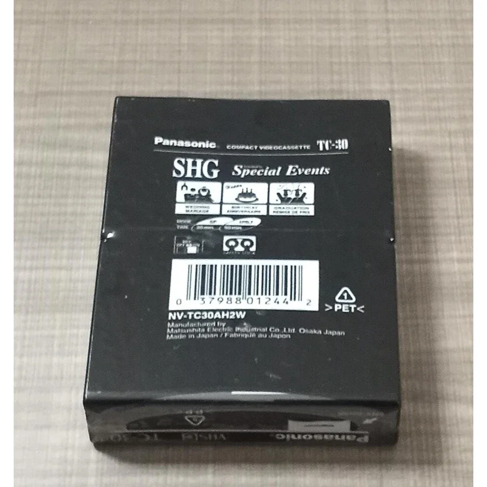 2 Pack Panasonic VHS-C TC-30 90 Minute Camcorder Tapes New Sealed